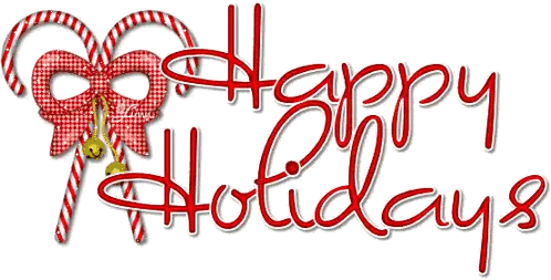 Happy Holidays Sign With Candy Canes