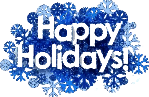 Happy Holidays Sign With Snowflakes