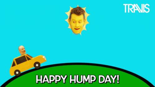 Happy Hump Day Sunrise Passing Car Animation GIF
