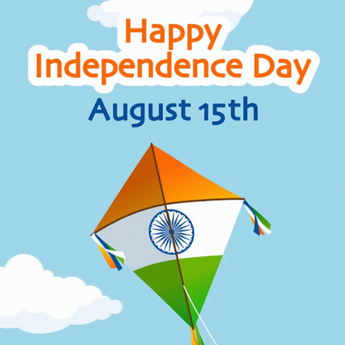 Happy Independence Day August 15 Kite GIF