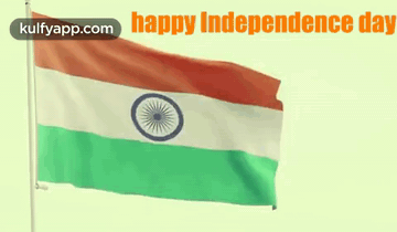 Happy Independence Day Card with Flag
