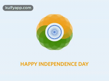 Happy Independence Day Card With Indian Flag