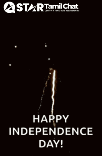 Happy Independence Day Greeting Card With Fireworks GIF