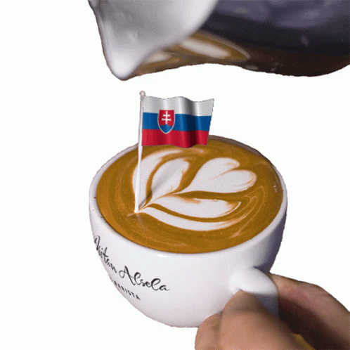 Happy Independence Day Slovakia Coffee Topper GIF