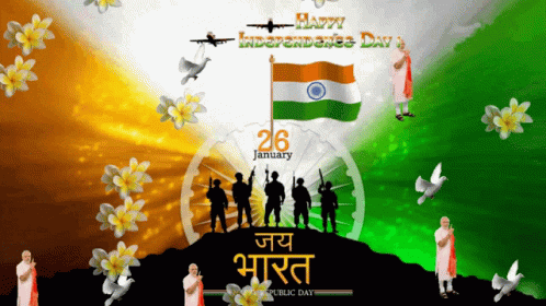 Happy Independence Day Soldiers And Pigeons GIF