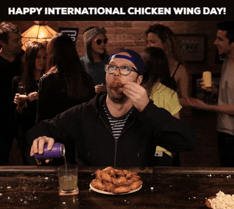Happy International Chicken Wing Day GIF