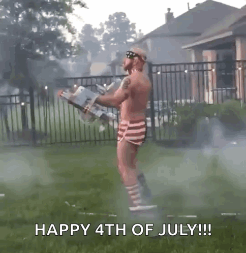Happy July 4th Naked Fireworks GIF