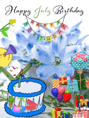 Happy July Birthday Celebration GIF