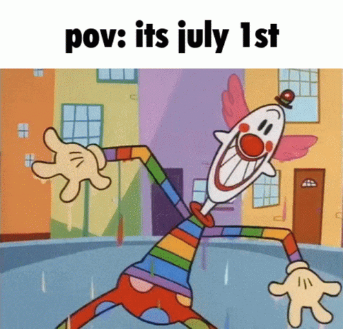 Happy July Color Changing Body GIF