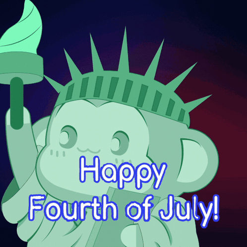Happy July Statue Of Liberty Edited GIF