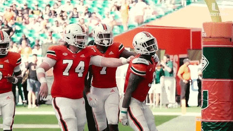 Happy Jump Hawaii Football Player GIF