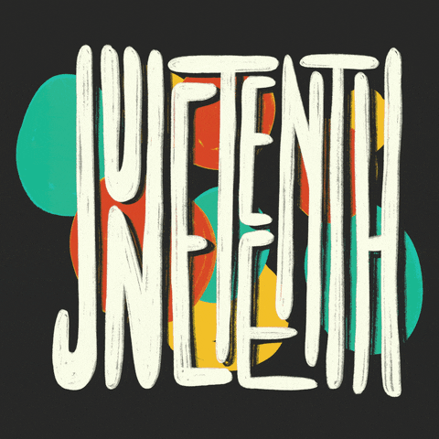 Happy Juneteenth Animated Word GIF