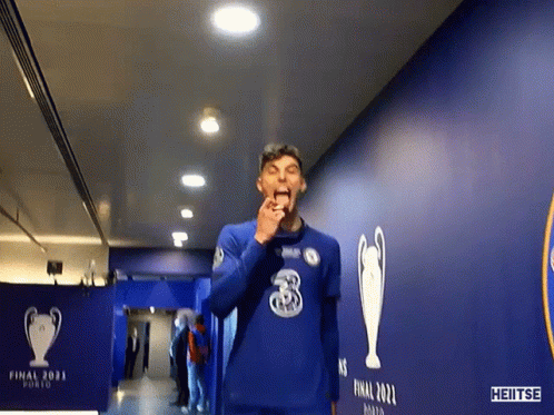 Happy Kai Havertz Biting His Medal GIF