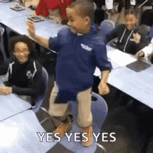 Happy Kid Chair Dancing GIF