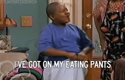 Happy Kid Eating Pants On Thanksgiving Meme GIF