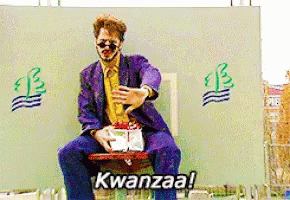 Funny Man Happy Kwanzaa GIF
