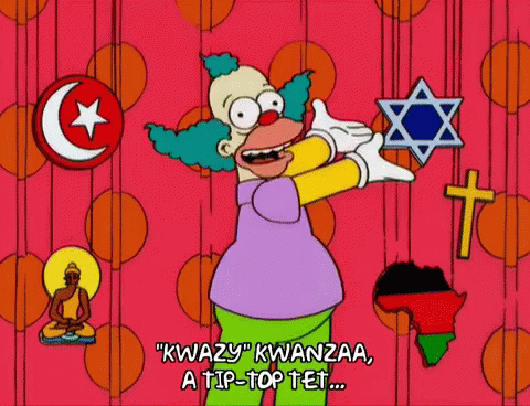 Happy Kwanzaa Krusty The Clown The Simpsons GIF