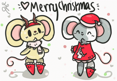 Happy Kwanzaa Cartoon Mice Visual Design GIF