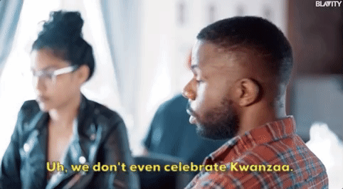 Happy Kwanzaa Guy Turning Around GIF