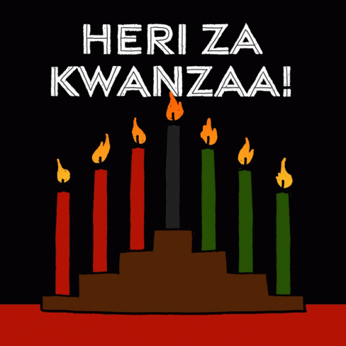 Happy Kwanzaa Simple Artistic Design GIF