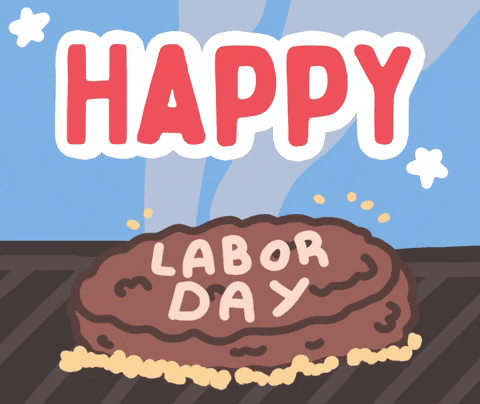 Happy Labor Day Burger Patty GIF