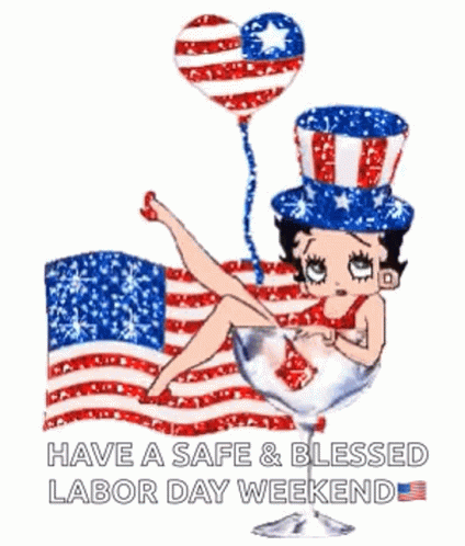 Happy Labor Day Weekend Betty Boop Party GIF