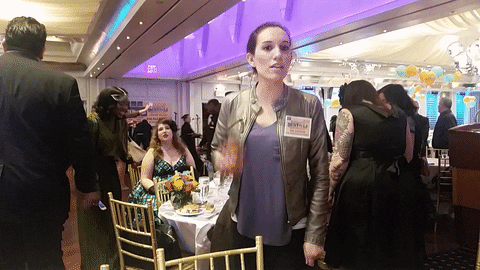Happy Lady Bad Dancing In An Event GIF