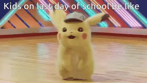 Happy Last Day Of School Dancing Pikachu GIF