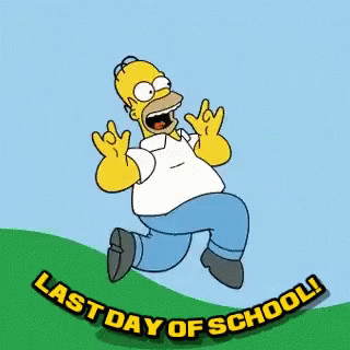 Happy Last Day Of School Homer Simpson GIF