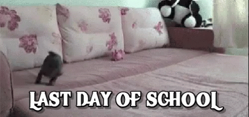 Happy Last Day Of School Running Woman GIF