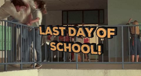 Happy Last Day Of School Text Animation GIF