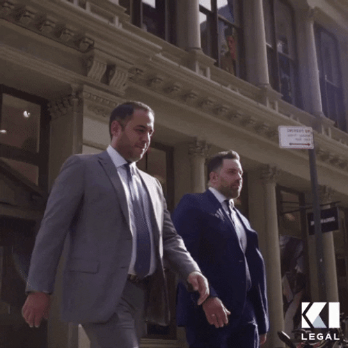 Happy Lawyer Walking GIF