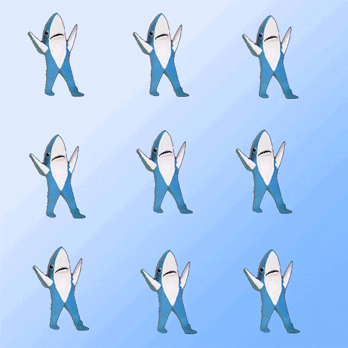 Happy Left Handers Day From Dancing Shark GIF