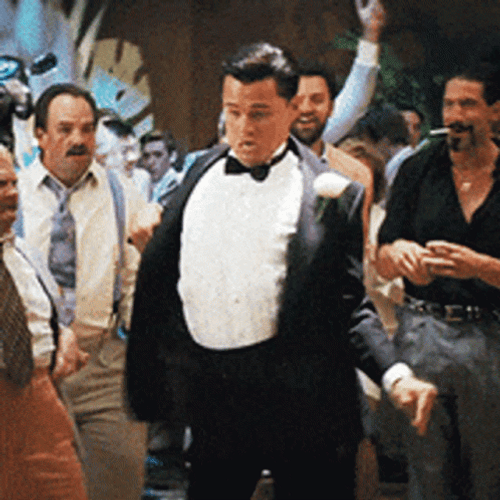 Happy Leonardo DiCaprio Funny Dancing GIF