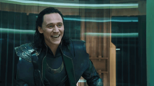Happy Loki Leaning Laugh GIF