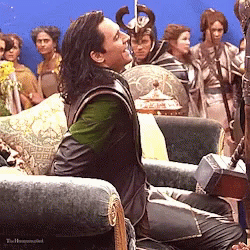 Happy Loki Sitting Down GIF