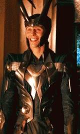 Happy Loki Smiling With Headdress On GIF