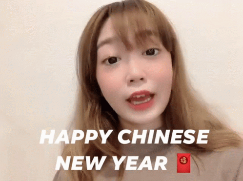 Happy Lunar New Year 2022 Chinese Girl GIF