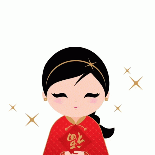 Happy Lunar New Year 2022 Chinese Girl GIF