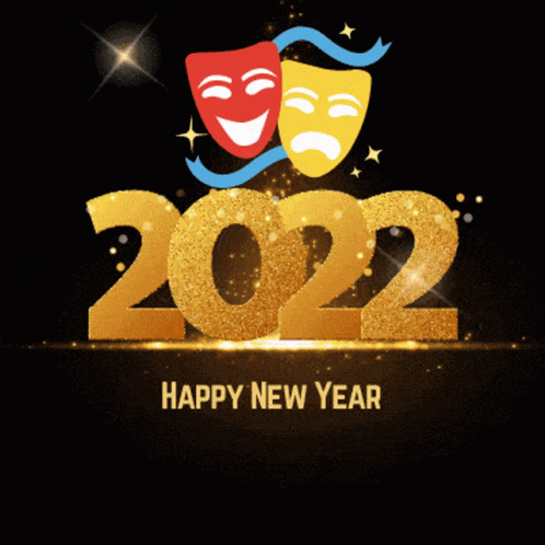 Happy Lunar New Year 2022 Confetti Gold Glitters GIF