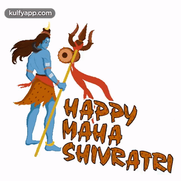 Happy Maha Shivaratri Shiva Cartoon GIF