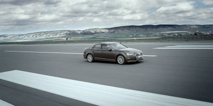Happy Man Driving Audi GIF