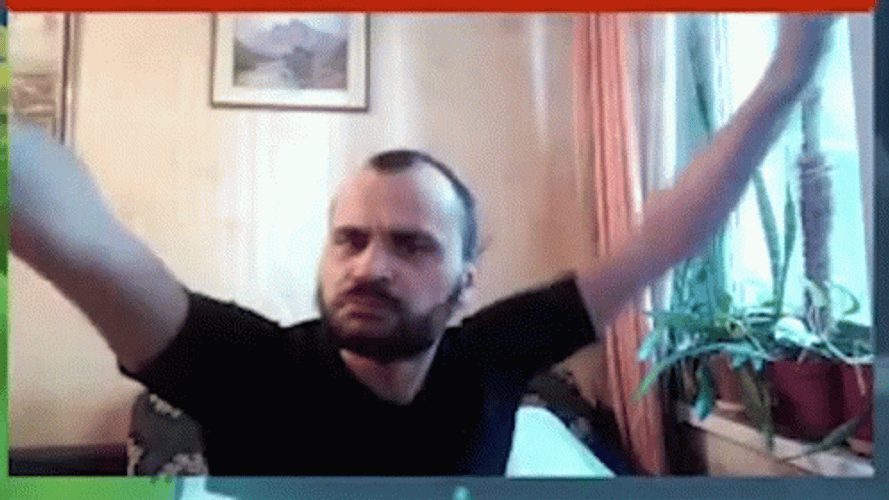 Happy Man Flex His Cute Dance Move GIF
