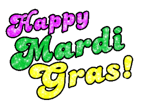 Happy Mardi Gras Greeting Sticker GIF