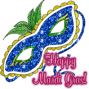 Happy Mardi Gras Mask Sticker GIF