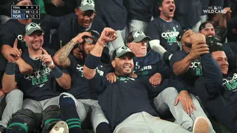 Happy Mariners Players GIF