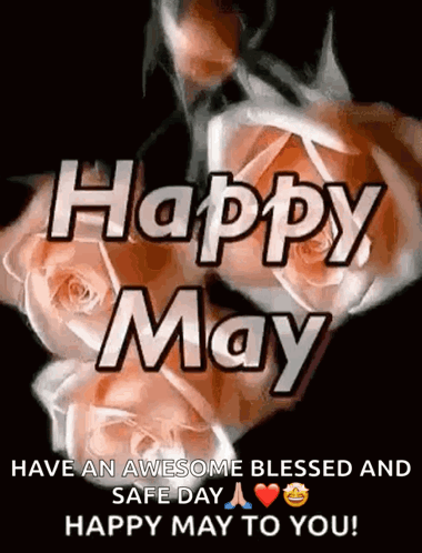 Happy May Roses With Blessings GIF
