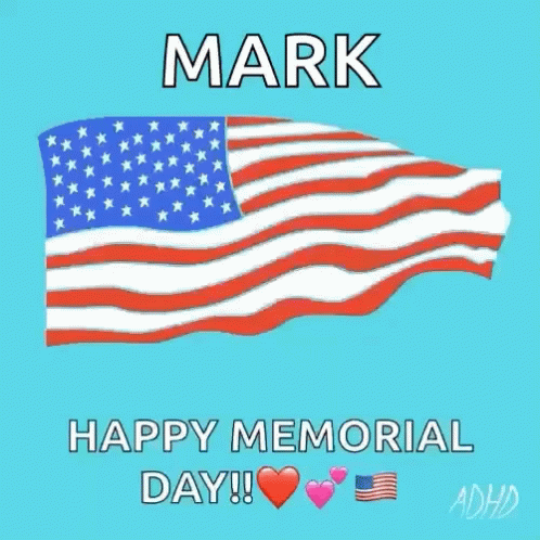 Happy Memorial Day Card With Flag and Mark