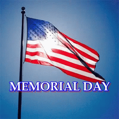 Happy Memorial Day Card With Flag and Mark