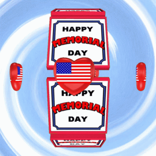 Happy Memorial Day Greeting Card With Heart